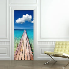 Load image into Gallery viewer, 3D Beautiful Landscape Door Sticker For Living Room Bedroom DIY PVC Self Adhesive Wallpaper Waterproof Mural Decals deursticker
