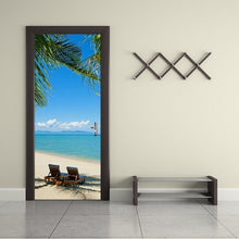 Load image into Gallery viewer, 3D Beautiful Landscape Door Sticker For Living Room Bedroom DIY PVC Self Adhesive Wallpaper Waterproof Mural Decals deursticker
